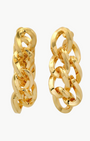 FRONT TO BACK LINK CHAIN EARRINGS IN GOLD by TAI - Romi Boutique