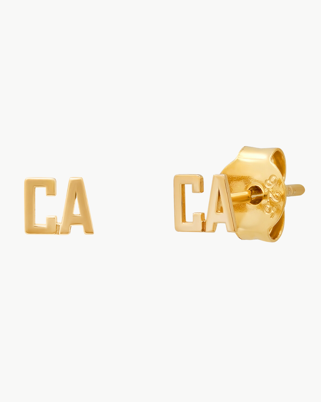 GOLD VERMEIL CA STUDS IN GOLD by TAI - Romi Boutique
