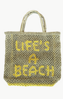 LIFE'S A BEACH JUTE BAG IN KHAKI by The Jacksons - Romi Boutique
