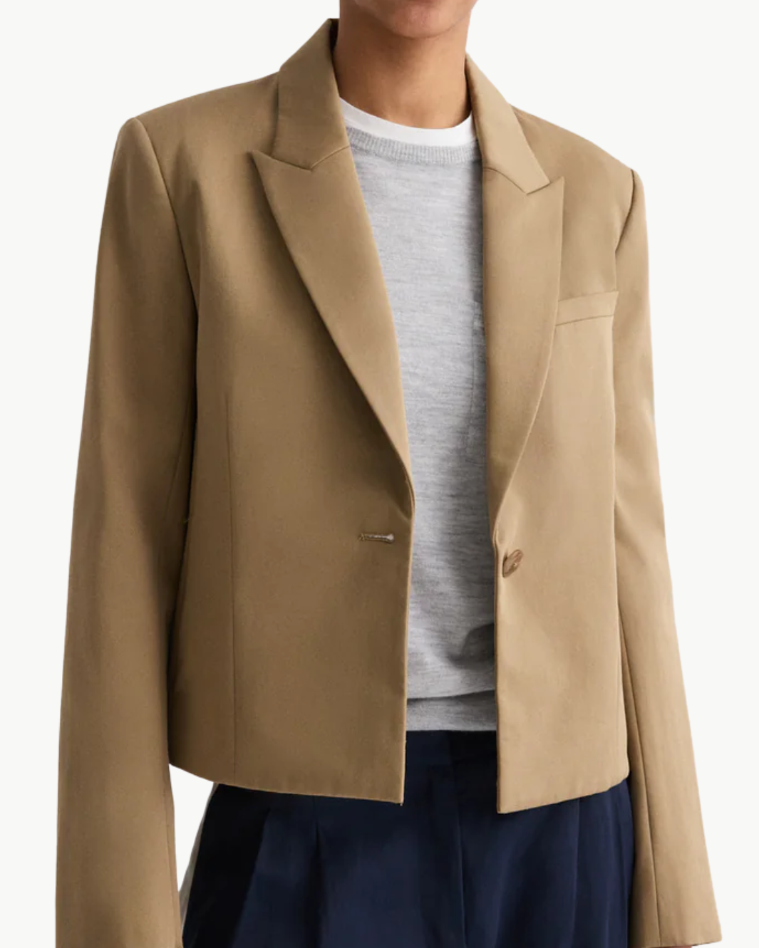 SAWYER BLAZER IN BRITISH KHAKI - Romi Boutique