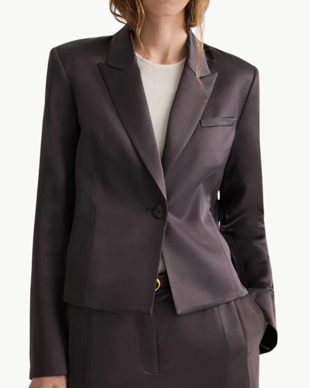SAWYER BLAZER IN CHOCOLATE TORTE - Romi Boutique