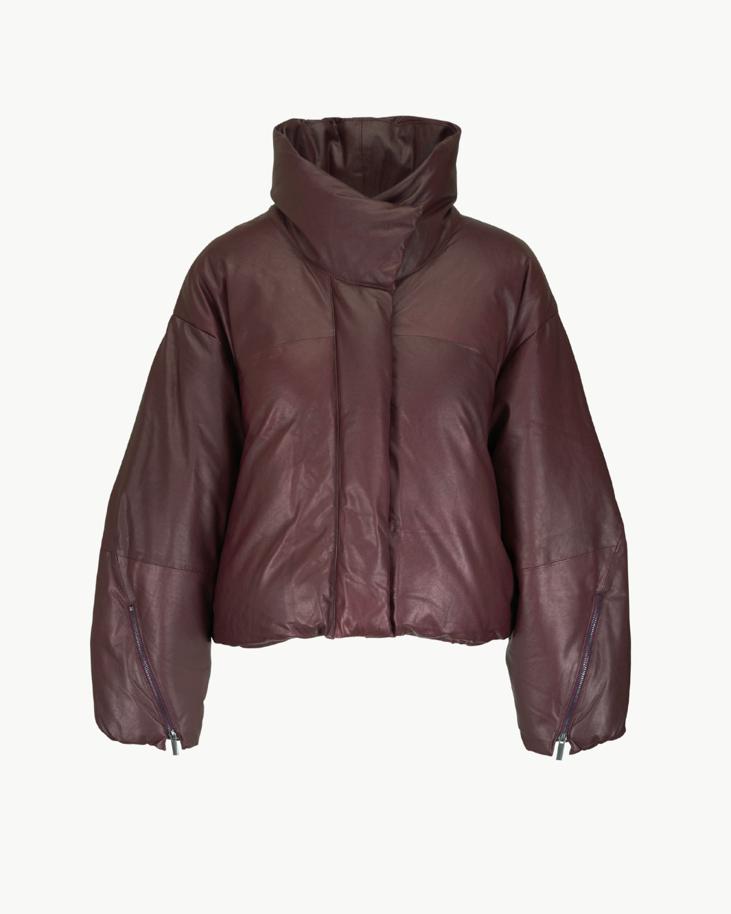 PUFFER RAGLAN JACKET IN RED RED WINE by TWP - Romi Boutique