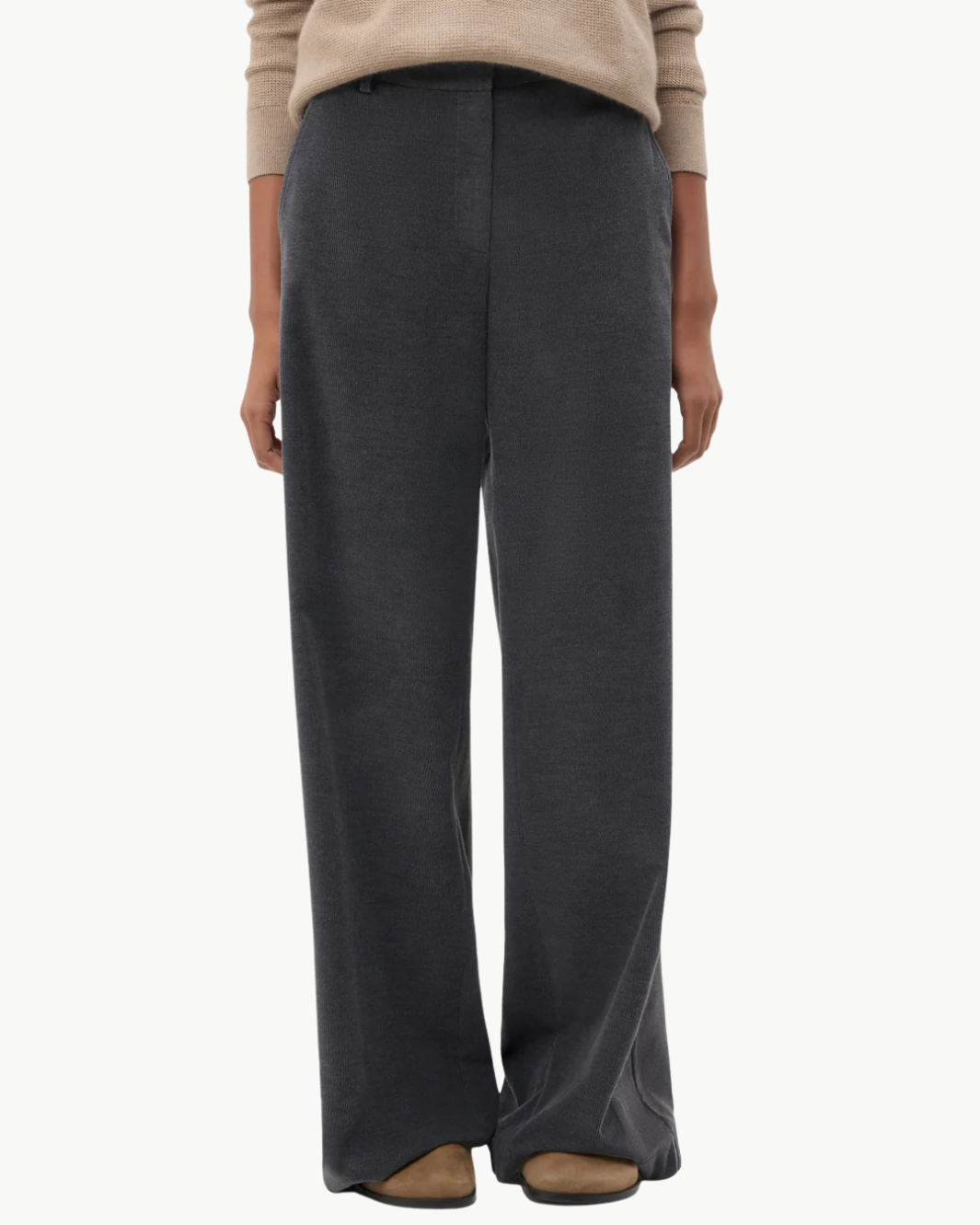DYLAN PANT IN CHARCOAL HEATHER GREY - Romi Boutique