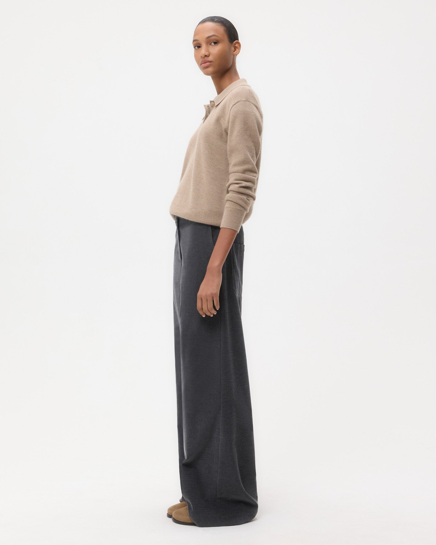 DYLAN PANT IN CHARCOAL HEATHER GREY - Romi Boutique