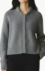 CONNOR CARDIGAN IN MEDIUM HEATHER GREY - Romi Boutique
