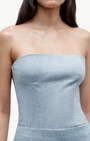 JILLIAN BUSTIER TOP IN LIGHT INDIGO by TWP - Romi Boutique