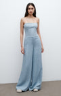 JILLIAN BUSTIER TOP IN LIGHT INDIGO by TWP - Romi Boutique