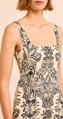 NATALI TANK-A-LINE DRESS IN IVORY FLORA - Romi Boutique