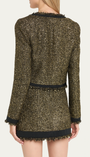 ANISA TWEED U-NECK JACKET IN TAPESTRY - Romi Boutique