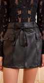 LUNA LEATHER MINI SKIRT IN BLACK - Romi Boutique