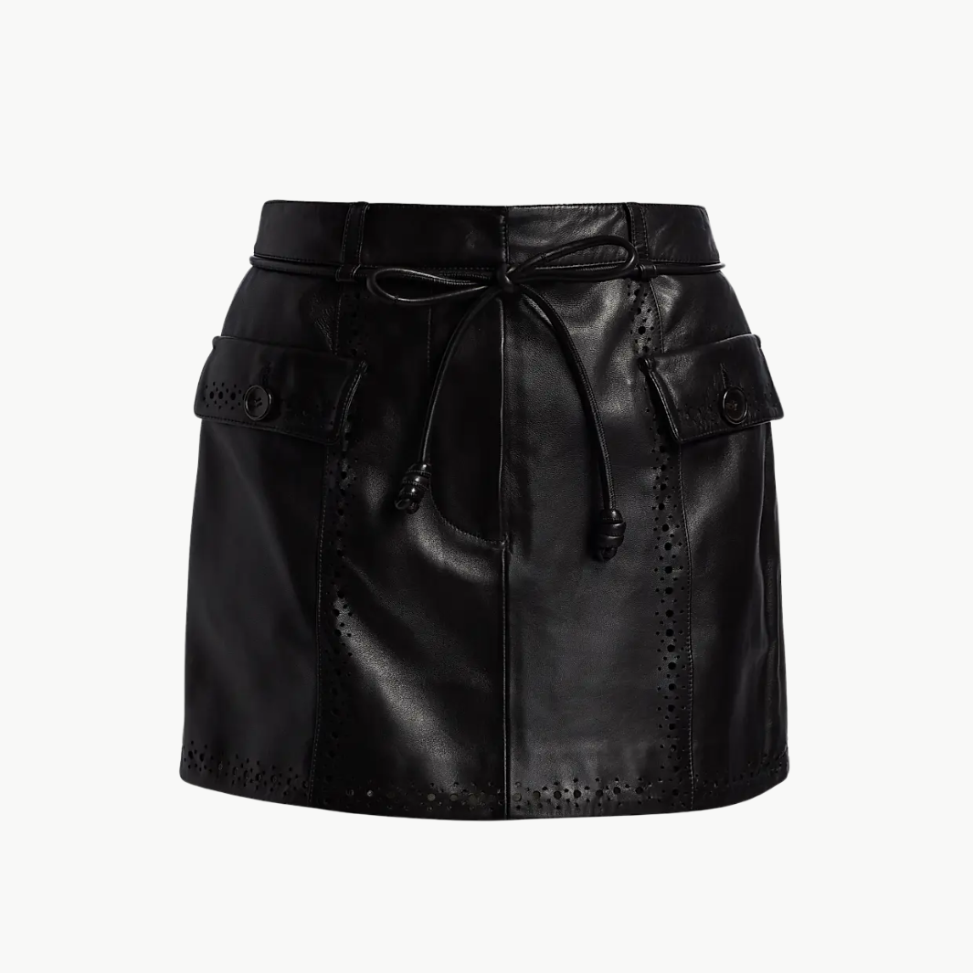 LUNA LEATHER MINI SKIRT by Ulla Johnson - Romi Boutique