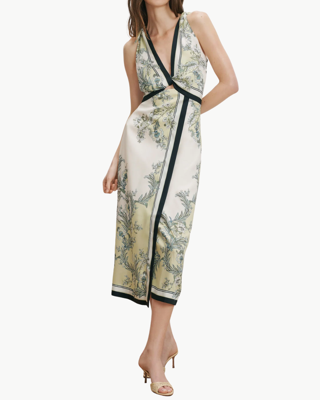 KALIZA SCARF PRINT MIDI DRESS - Romi Boutique