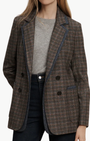 HEDI PLAID DICKEY JACKET IN CHARCOAL MULTI - Romi Boutique