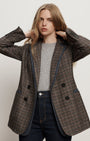 HEDI PLAID DICKEY JACKET IN CHARCOAL MULTI - Romi Boutique