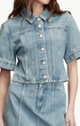 MALCOM CROPPED DENIM JACKET - Romi Boutique
