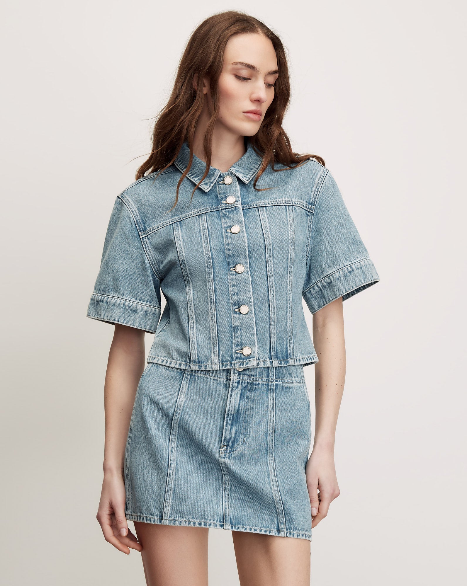 MALCOM CROPPED DENIM JACKET - Romi Boutique
