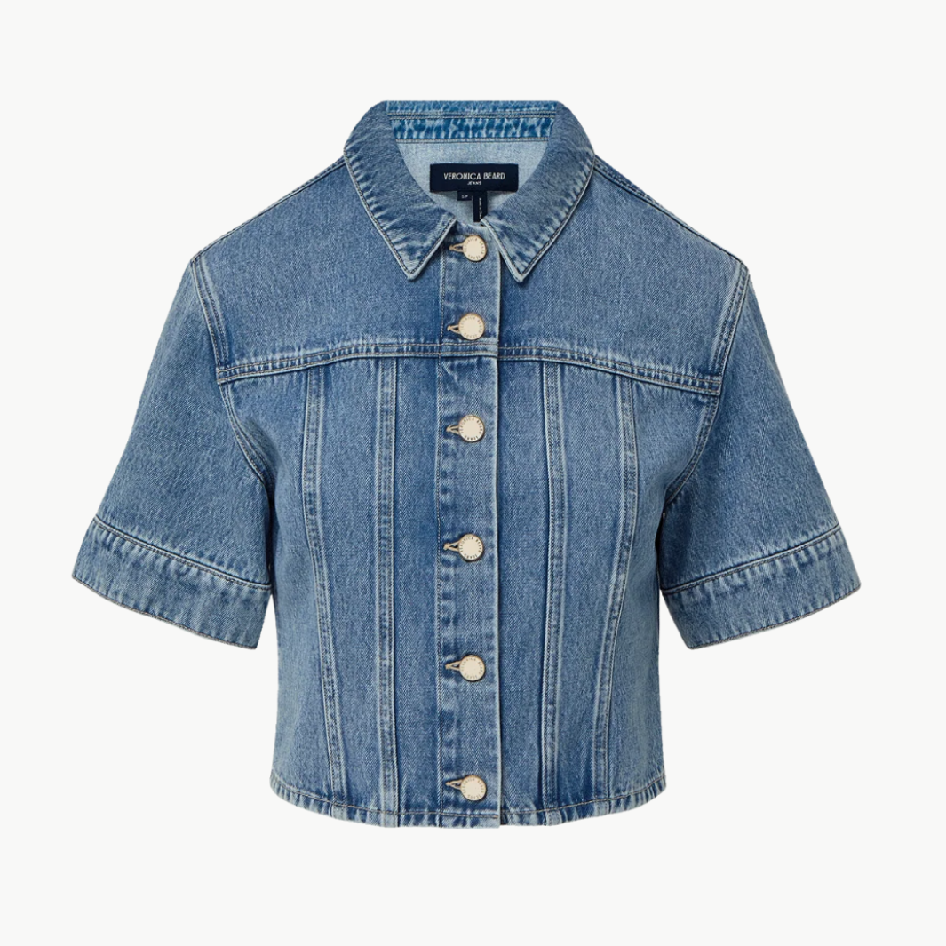 MALCOM CROPPED DENIM JACKET - Romi Boutique