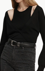 LOLASEE MERINO WOOL PULLOVER IN BLACK - Romi Boutique