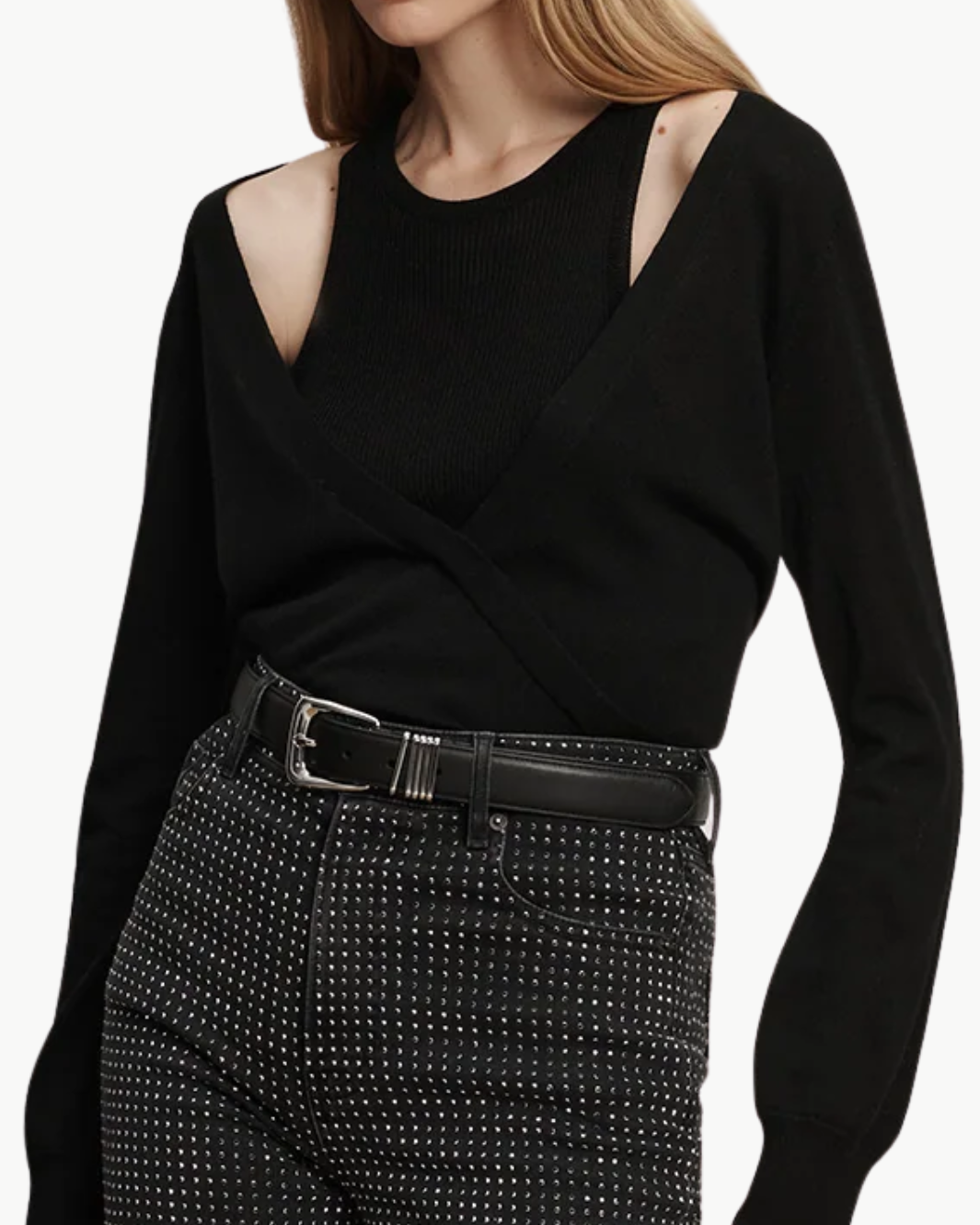 LOLASEE MERINO WOOL PULLOVER IN BLACK - Romi Boutique
