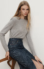 PIPPEN BRUSHED CASHMERE PULLOVER IN HEATHER GREY - Romi Boutique