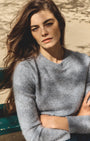 PIPPEN BRUSHED CASHMERE PULLOVER IN HEATHER GREY - Romi Boutique