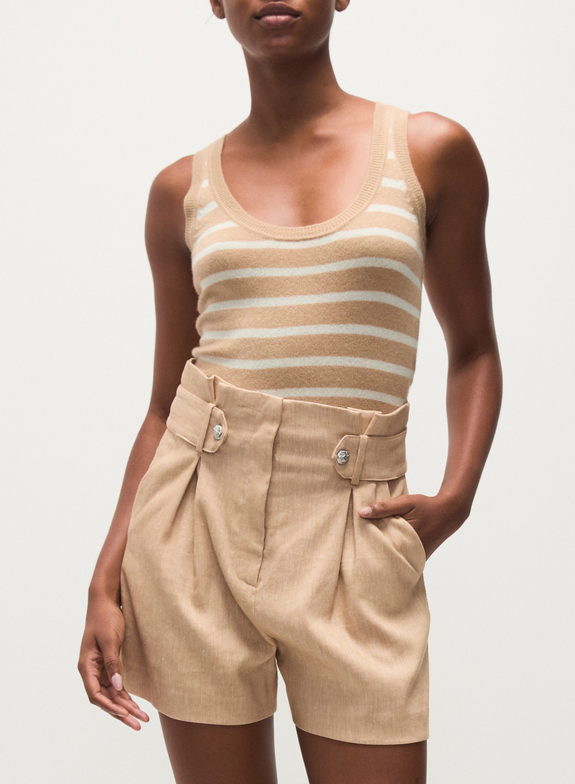 BIRKE CASHMERE TANK by Veronica Beard - Romi Boutique