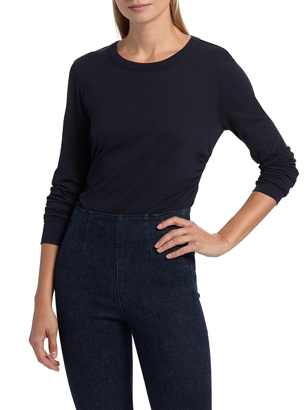 KISHA TOP IN NAVY - Romi Boutique
