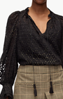 MAXIME BLOUSE IN BLACK/GOLD - Romi Boutique