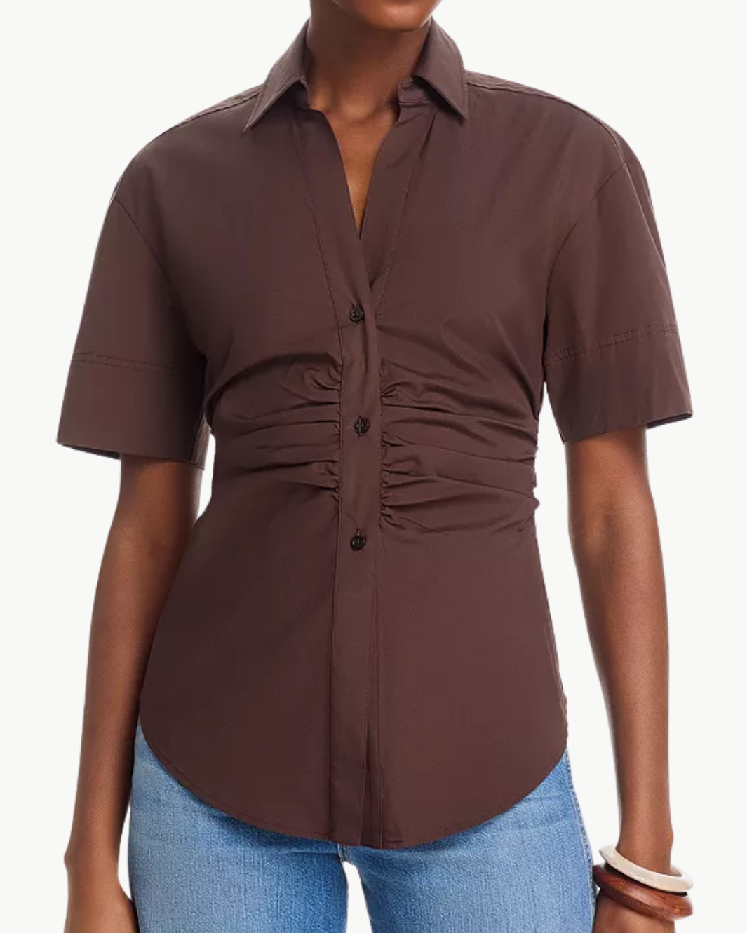 DEVRA BUTTON-DOWN SHIRT - Romi Boutique
