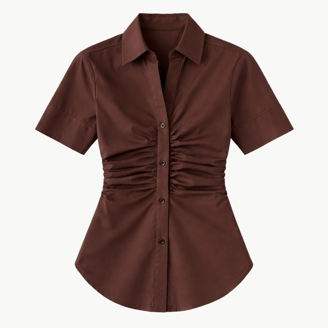 DEVRA BUTTON-DOWN SHIRT - Romi Boutique