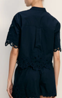 ALECK LACE BUTTON-DOWN SHIRT - Romi Boutique