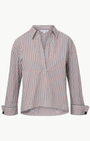 DRAYMOND STRIPED CUFF SLEEVE SHIRT by Veronica Beard - Romi Boutique