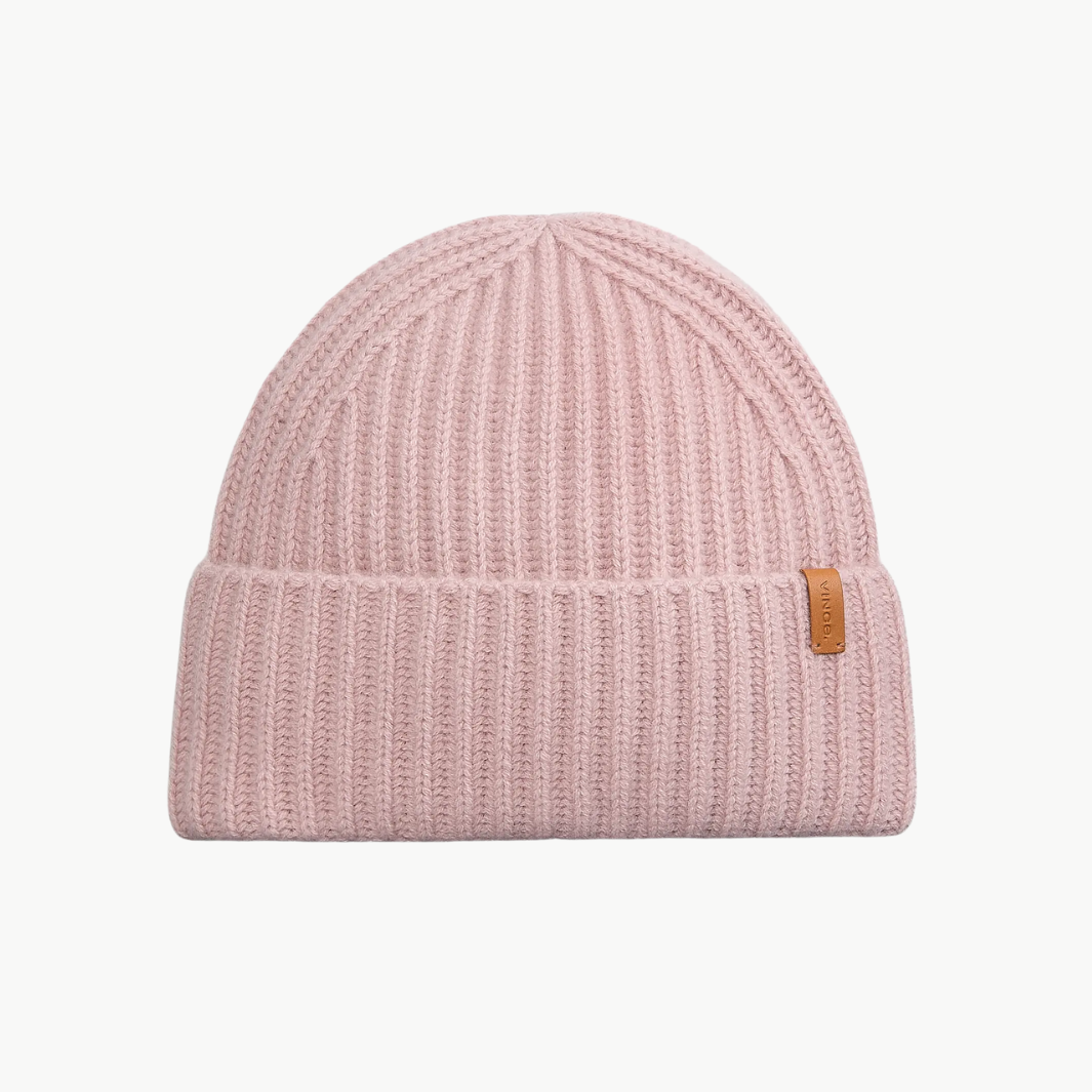 BOILED CASHMERE CHUNKY HALF CARDIGAN KNIT HAT IN BALETTO - Romi Boutique