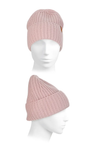 BOILED CASHMERE CHUNKY HALF CARDIGAN KNIT HAT IN BALETTO - Romi Boutique