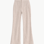 TICKING STRIPE LINEN-COTTON LOW-RISE CROP FLARE TROUSER - Romi Boutique