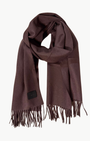 CASHMERE DOUBLE FACE SOLID LONG SCARF IN FIG - Romi Boutique