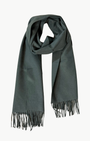 CASHMERE DOUBLE FACE SOLID LONG SCARF IN MALACHITE - Romi Boutique