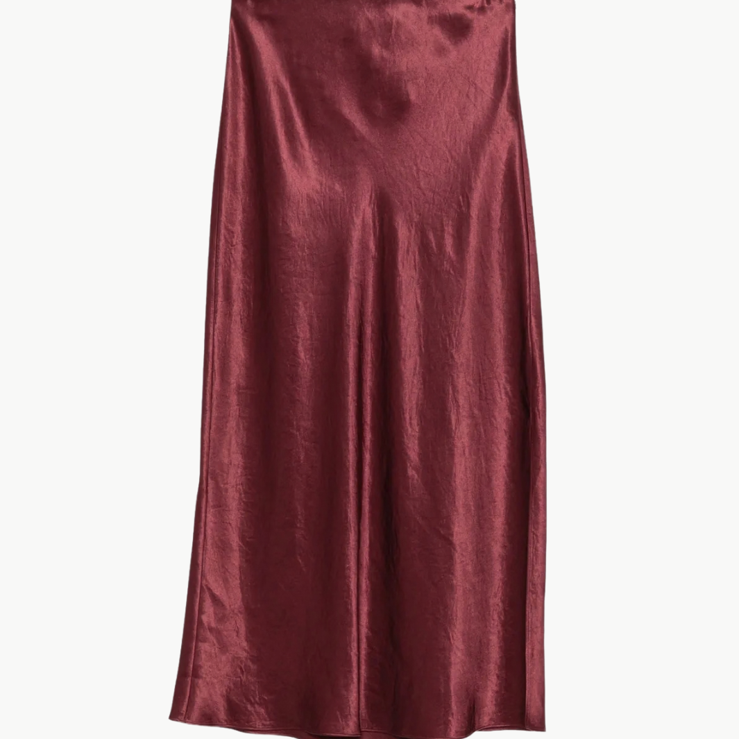 SIDE SLIT SLIP SKIRT - Romi Boutique