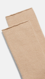 CASHMERE JERSEY SHORT SOCKS IN CAMEL - Romi Boutique