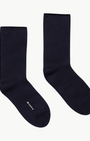 CASHMERE JERSEY SHORT SOCKS IN COASTAL BLUE - Romi Boutique