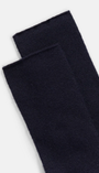 CASHMERE JERSEY SHORT SOCKS IN COASTAL BLUE - Romi Boutique