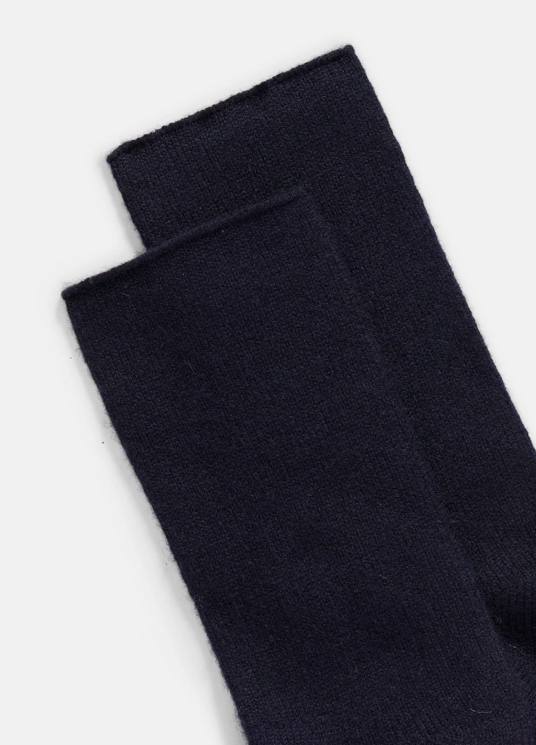 CASHMERE JERSEY SHORT SOCKS IN COASTAL BLUE - Romi Boutique