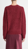 CREW BRUSHED SWEATER IN ROSE WINE - Romi Boutique