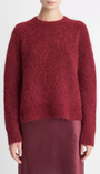 CREW BRUSHED SWEATER IN ROSE WINE - Romi Boutique