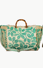 HARYALI JUTE TOTE IN AQUA by VIPUL SHAH - Romi Boutique