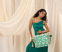 HARYALI JUTE TOTE IN AQUA by VIPUL SHAH - Romi Boutique