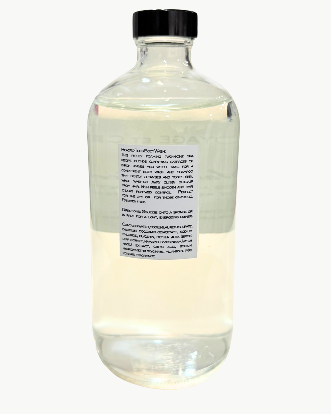 BODY WASH IN SANTAL CLEAR GLASS by Voyage et Cie - Romi Boutique