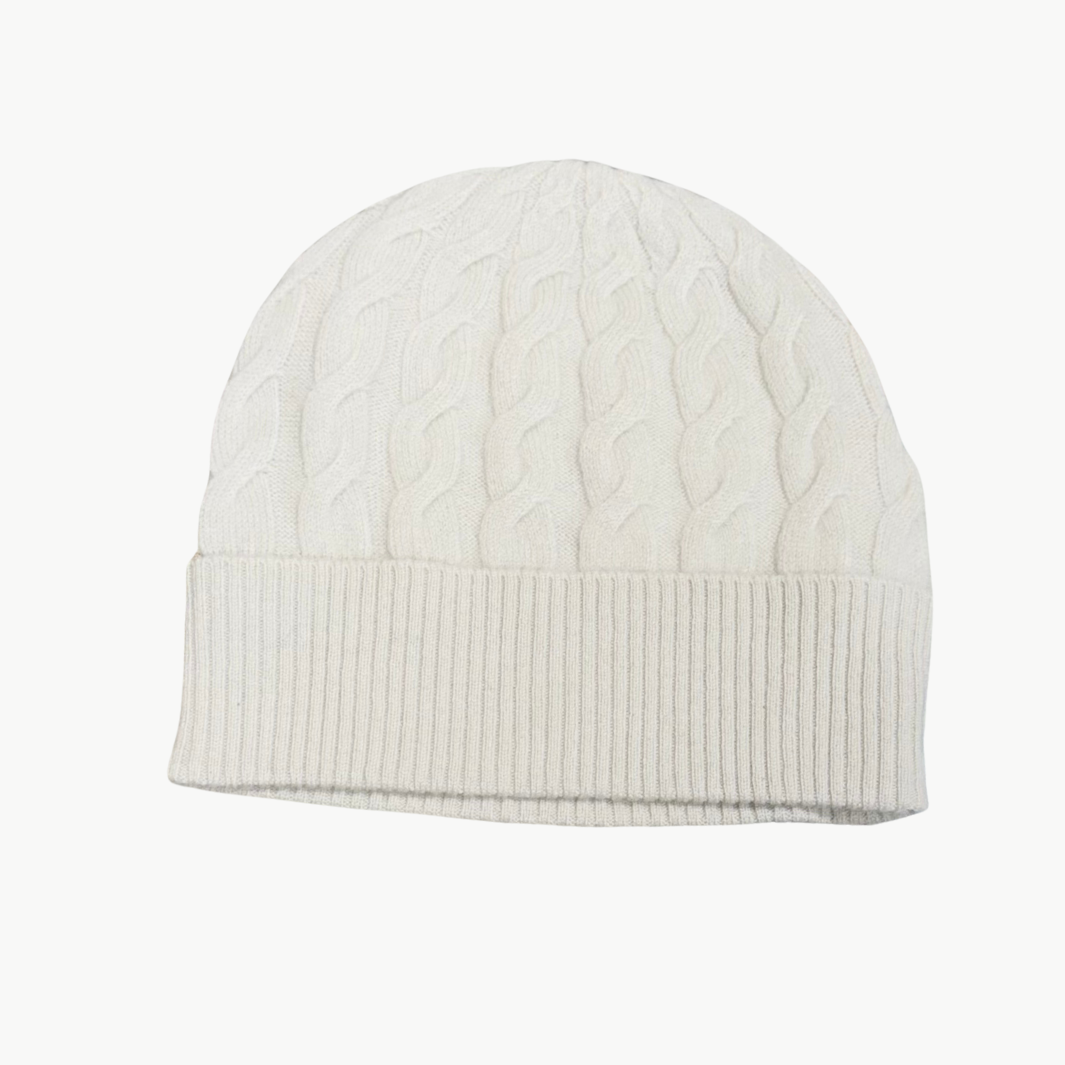 TRISTAN CABLE KNIT BEANIE by W.Cashmere - Romi Boutique