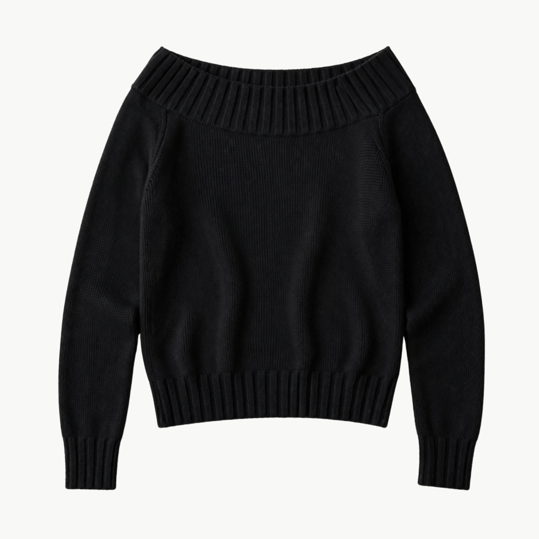 ASYMMETRIC NECKLINE SWEATER by W.Cashmere - Romi Boutique
