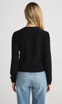 MABEL PUFF-SLEEVE CREWNECK IN BLACK - Romi Boutique